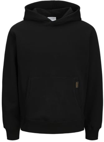 JACK & JONES Felpa da Uomo Jjfinny, Nero, L