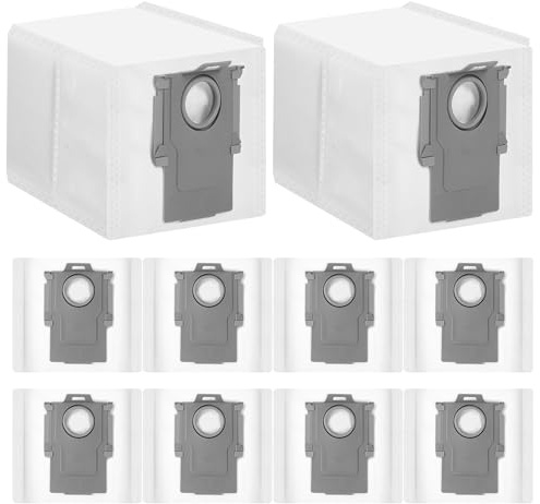 HAOYULUO 10 Sacchetti Per Aspirapolvere Per Roborock S7 MaxV Ultra/Q7 Max+/Q7+/T8/Q5, Sacchetti Di Ricambi Compatibili Con Xiaomi Roborock S8, In Poliestere