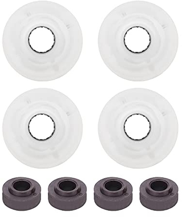 Pongnas Skateboardhjul, Skatebrädhjul Longboard -hjul PU Fyllning 78A 60x45mm High Elastic Flashhjul för Longboard Cruiser Board (Vit)