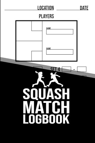 Squash Match Logbook: Record Sets, Scores & Match Results | Simple Squash Game Tracker for Players