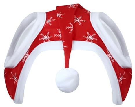 Générique Bonnet de Noël Pour Chevaux,Costume Équestre De Noël - Couverture de Tête avec Motif Flocon de Neige Décorative pour Événements Équestres d'Hiver et Fêtes de Fin