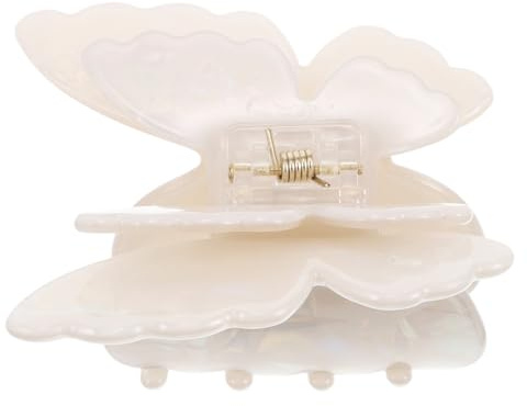 Alipis Pinza Pelo Forma de White, Diseño de Doble Capa Antideslizante, Compacta y Portátil para Mujer y Niña