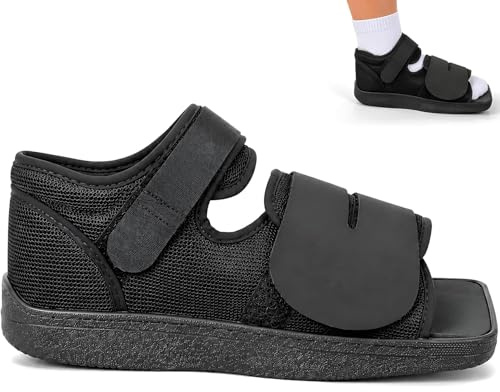 BODYTONIX Mens Post Op Shoe Square Open Toe Broken Toe Boot Medical Boot For Foot Support For Broken Foot And Foot Fracture Boot - NHS Style Broken Toe Support - UK 10-12