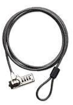 Targus DEFCON T-Lock Resettable Combo Cable Lock for Laptop Computer and Desktop Security (PA410U)