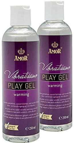 Vibratissimo Play Gel Warming 2x250 ml I Lubrifiant chauffant I à base d'eau I Gel convient pour les jouets & les préservatifs en latex I lubrification à base d'eau