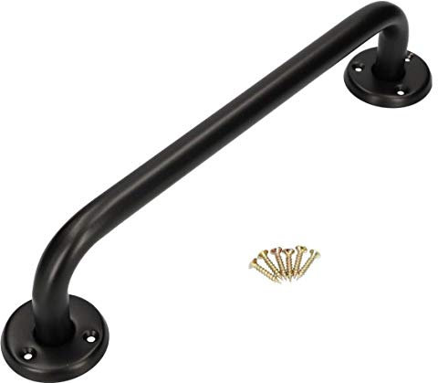 KOTARBAU® Maniglia per vasca da bagno 400 mm nero maniglia per doccia supporto per montaggio a parete supporto per montaggio a parete per anziani bagno aiuto nel bagno