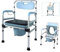 ACXIN Höhenverstellbarer Toilettenstuhl, rutschfester Toilettenstuhl, Nachttisch, Duschzusatzstuhl mit Armlehne und Toilette, hochwertiger Badstuhl