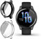 ToVioc [2 Stück] Hülle mit Schutzfolie Kompatibel mit Garmin Venu 2 Plus, Anti-Kratzfest, Vollschutz Shell, Flexible TPU Schutzhülle für Garmin Venu 2 Plus - Schwarz & Transparent