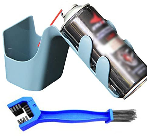 Pomurom Motorrad Kette Öl Lagerung Werkzeugkasten, Motorrad Kette Reinigung Öl spritzwassergeschützt Werkzeug mit Pinsel, Fahrrad Kette Öl Anti-Spray-Werkzeug, Fit Bike Motorcycle