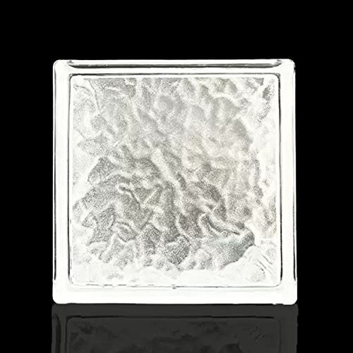 Paves de vidrio, Bloque de vidrio Bloques De Vidrio Transparente Para Ducha, Partición De Pared De Vidrio Para Sala De Estar, Dormitorio Y Cocina, Interior Al Aire Libre, Paquete De 6, 19x19x8cm ( Col