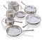 Ninja EverClad Stainless Steel Cookware 12 Piece Pots & Pans Set, All Stovetops & Induction, Oven Safe to 600°F, PFAS Free, Tri-Ply Commercial-Grade, C99012