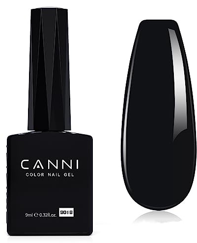 CANNI UV Negellack Natur Schwarz Gellack Gel UV Nail Art Klassischer und All MatchStil Soak Off Gelnagellack für UV Lampe