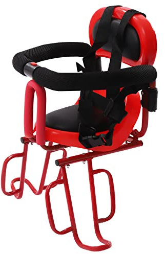 TONFEION Siège de vélo pour enfant - Rouge - Avec support monté à l'arrière