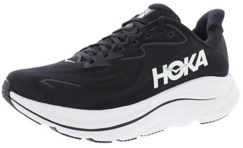 Hoka One One 1162032-BWHT Clifton 10 Wide Black/White Men's Scarpe Taglia US 13