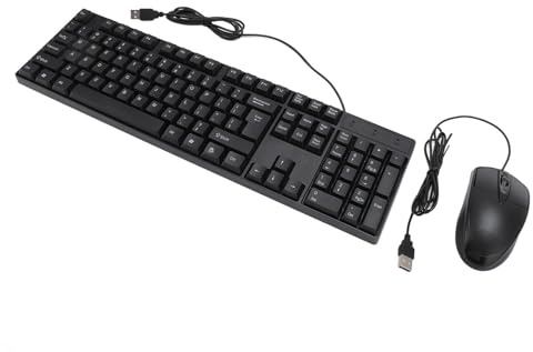 Kabelansluten USB-tangentbordsmusset Ergonomisk Tangentbord med 104 Tangenter med Bekvämt Grepp för Spelföretag
