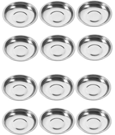 KGDUYC Mini Dipschalen - 12pcs Mini Snack Teller Edelstahl Schälchen Klein, Saucenschälchen, Sushi-Schüssel, Dip-Schalen, Snack-Schüssel, Servierschalen Für Snacks Sushi Saucen Gewürze,6 cm
