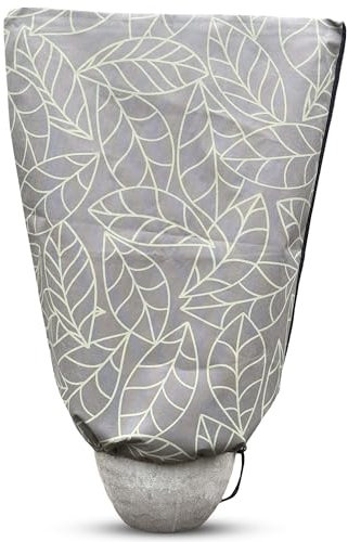 Lot de 2 Housse Hivernage 60x80 CM | Marron Sac de Protection pour Plantes Exterieur Contre Le Froid et Le Gel | Avec Cordon de Serrage et Zipper Voile d'hivernage | Pour Arbres, Plantes et Arbustes