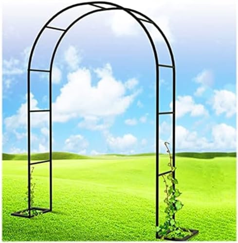 Pérgola de metal con forma de arco de rosas para plantas trepadoras de 120 cm, 140 cm, 180 cm, 200 cm, 240 cm, 280 cm, 300 cm, 350 cm, cenador decorativo de boda para decoración de jardín al aire