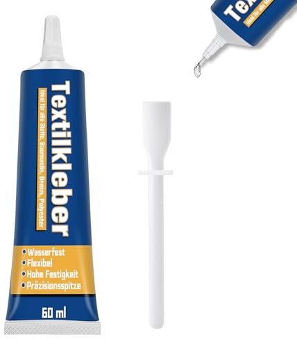 Adesivo per tessuti, lavabile in lavatrice, flessibile per tessuti, colla per tessuti, colla per tessuti, colla per tessuti, extra forte, adatto per cotone, pelle, flanella, denim e poliestere, ecc