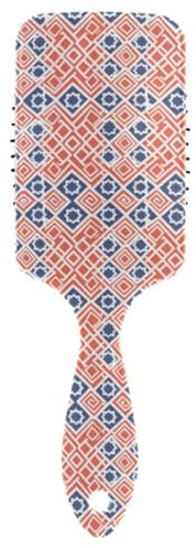 Dadi geometrici piatti arancione blu delicato districante per capelli spazzola da massaggio progettata per tutti i tipi di capelli con manico ergonomico cepillo para pelo rizado