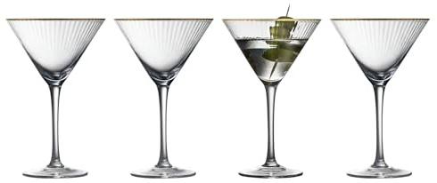 Lyngby Glas Palermo Gold Martiniglas 25 cl 4 st