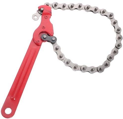 MAGICLULU Chiave a Catena Regolabile per Filtro Olio, Strumento di Montaggio per Filtri Dell’olio Veicoli a Motore, Chiave per Filtro Dell’olio per Impieghi Gravosi Impugnatura Ergonomica