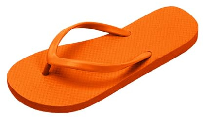 Infradito estivi da donna, eleganti, infradito da donna, in gomma, piatte, per il tempo libero, suola morbida, tinta unita, comode scarpe da doccia, ad asciugatura rapida, Colore: arancione., 35 EU
