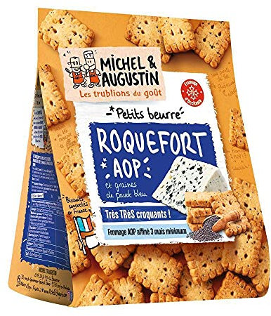 MICHEL ET AUGUSTIN - Petits Beurre Roquefort AOP et graines de pavot bleu 100g