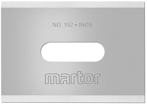 MARTOR 10 x lames industrielles, lames de rechange cutter, couteau de sécurité, 18,5 mm, tranchantes, Dans distributeur, utilisables 4 fois, n° 192