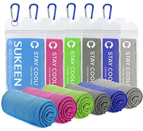Sukeen Asciugamano rinfrescante Perfetto Come Asciugamano in Microfibra per Lo Sport o Asciugamano refrigerante Cooling Towel per Palestra, Sport, Viaggio, Yoga