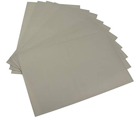 Oramask 810 Stencil Film grigio opaco traslucido pellicola per mascherare lavori di pittura, spruzzatura aerografo (10 fogli DIN A4)
