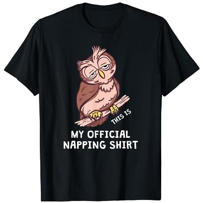 Mi camiseta oficial de dormir búho nocturno dormir lento Camiseta