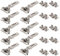 10 x siwitec Blum CLIP top BLUMOTION 110° Scharnier INSERTA mit Feder, Softclose, vernickelt, Eckanschlag, inkl. Exzenter-Kreuzmontageplatten