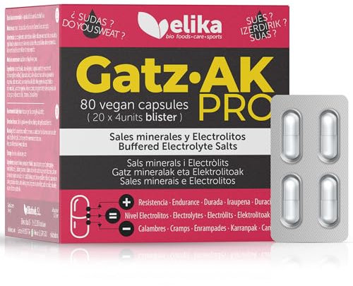 ÉLECTROLYTES & sels minéraux pour le SPORT, blister de 4 capsules, 80 capsules. GatzAKPro, facile à consommer, système ONE HAND BLISTER.NO CRAMPS!! Électrolytes naturels!!!