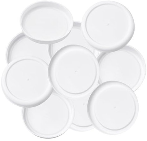 INCREWAY Versandrohr-Endkappen aus Kunststoff, 24 Stück, Papp-Versandrohr-Endkappen, schützende Endkappen aus Kunststoff, weiße Endkappen für Kraft-Versandrohre