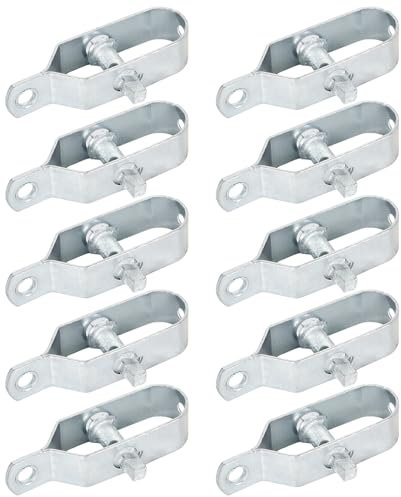 Lunaanda 10 Pièces Tendeur Grillage, 90mm Tendeur de Fil de Clôture Tendeur Cable Tendeurs à Fil Barbelé Tendeur Fil a Linge, Outil de Tension de Fil pour Jardin de Ferme Ajustant la Clôture Fixe