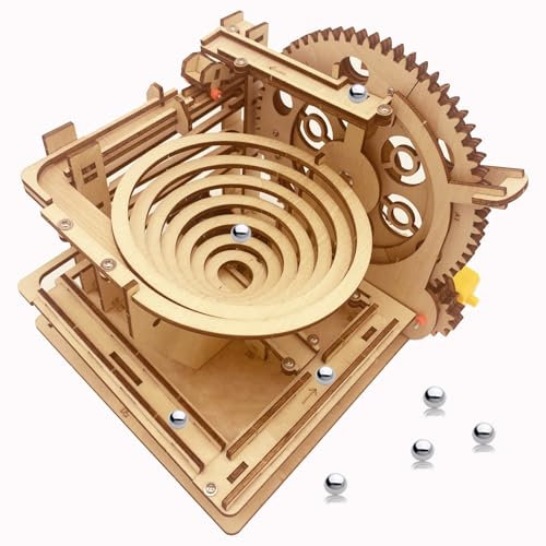 3D Puzzle Wooden Marble Run for Adults DIY Model Kit Assembly Wood Crafts Mechanical Puzzle for Age 14+ Years Old