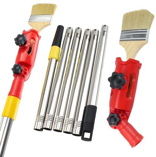 GOEDCH Estensione del Pennello Multi-Angolo: Estensore per Pennelli da Pittura, Supporto per Rullo di Vernice Retrattile Multi-Angolo Regolabile con Pennello per Pareti Alte e Soffitti