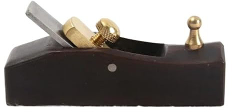 Raboteuse professionnelle en bois d'ébène – Outil à main à double semelle plate et incurvée pour rainurage et coupe de précision (rabot à fond plat)