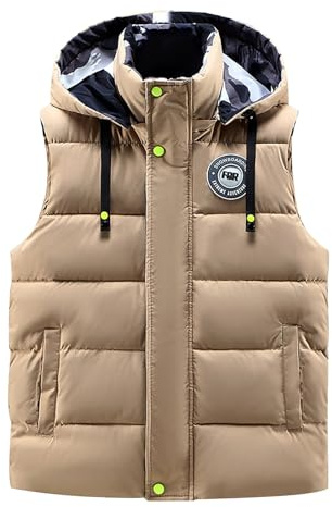 Generisch Traje deportivo para hombre Conjunto de chaleco grueso otoño invierno casual chaqueta sin mangas abrigo camuflaje chaleco para hombre