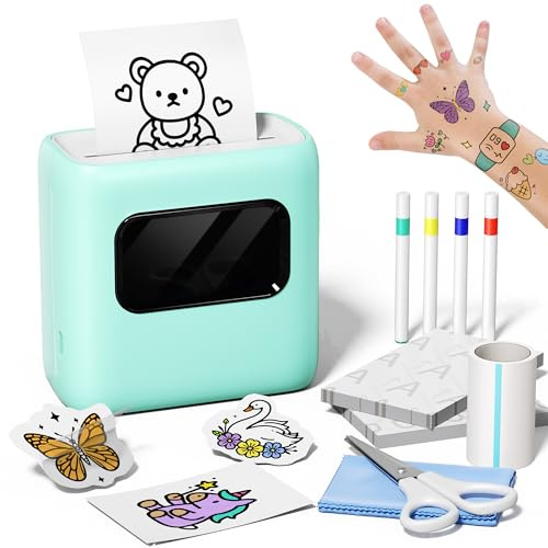 TATTMUSE Mini-skrivare kompatibel med telefon och PC