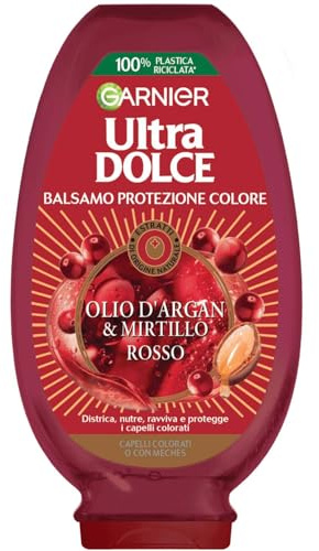 Garnier Ultra Dolce Balsamo Protezione Colore con Olio di Argan e Mirtillo Rosso, per Capelli Colorati o con Meches, 200 ml (1)