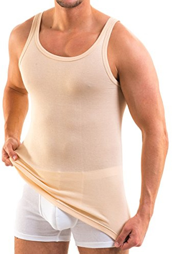 HERMKO 16000 Herren Unterhemd aus weichem Baumwolle/Modal, Größe:D 6 = EU L, Farbe:Cream