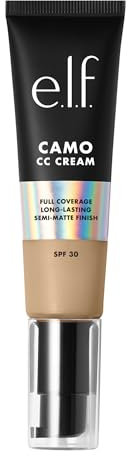 e.l.f. Camo CC Cream, Farbkorrigierende Foundation Mit Mittlerer Bis Voller Deckkraft Und LSF 30, Vegan & Tierversuchsfrei, Light 205 C, 30 g