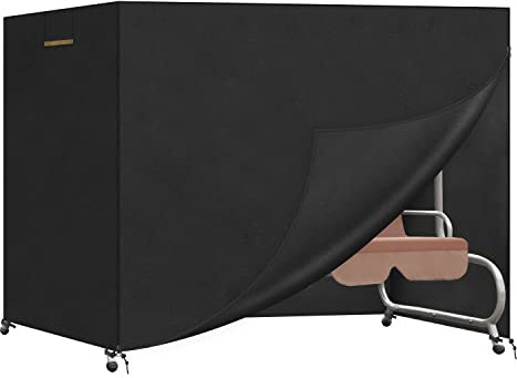 VANSHEIM 3 Sitzer Hollywoodschaukel Abdeckung Abdeckplane für Hollywoodschaukel XXL Wasserdicht Staubdicht Winddicht Schwerlast Atmungsaktiv Oxford Polyester Beschichtung Anti UV 215x154x170cm