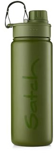 Satch aus Edelstahl BPA-frei 0,5l, Auslaufsicher und Kohlensäure geeignet, für Heiße und Kalte Getränke Olive