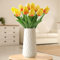 Keramik Vase Weiß für Heimdekoration, 20 cm Moderne Flower Blumenvase, 8 in Kunst-Textur Vasen Deko, Tafelaufsätze, Eingangsregal, Wohnzimmer, Tischdekoration