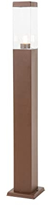 Qazqa Moderne buitenlamp paal roestbruin 80 cm - Malios