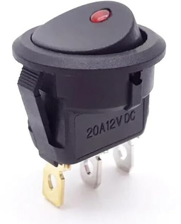 12V 20A DC LED Punktlicht Auto Boot runder Wippschalter EIN-AUS SPST Schalter