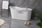 Mobile Bathtub XL, Ideal for The Small Bathroom, 122x59x54, Stylish and Atmospheric. (122cm, White)